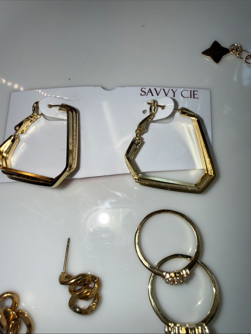 Nordstrom Bundle, Savvy Cie earrings, Multi-Charm Layered Necklace - Picture 5 of 7